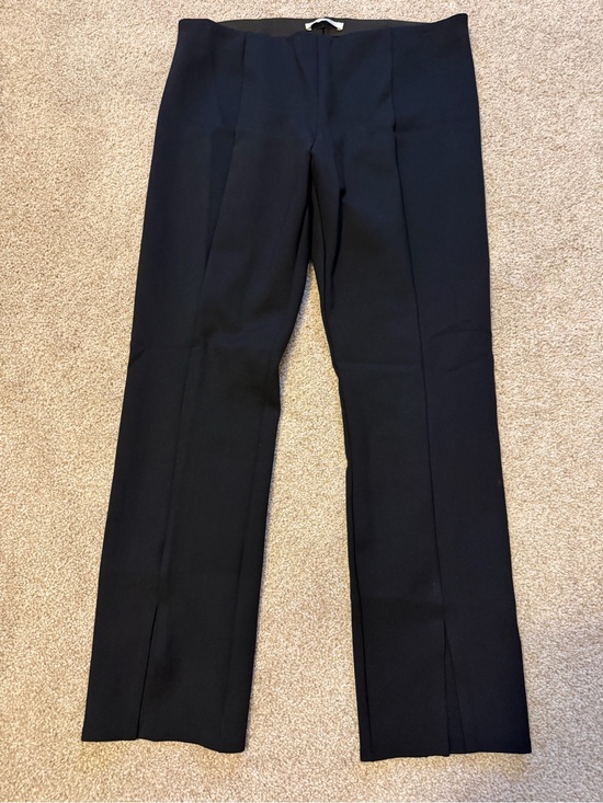 The Row Pants - THE ROW black crop ankle straight leg trouser pants size large